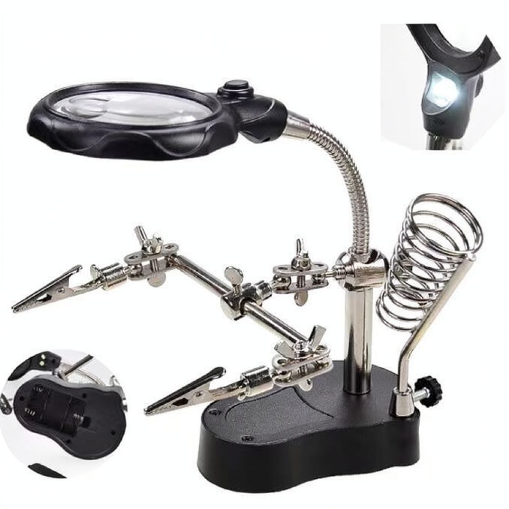 Electronics Repair Workbench - Led Lighted Magnifying Glass Soldering Helping